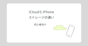 iCloudとiPhoneストレージの違いのイメージ